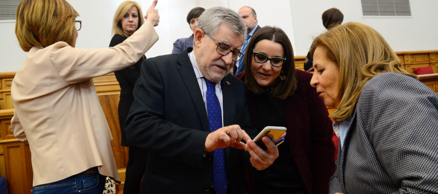 Ángel Felpeto, antes de comenzar el debate sobre la UCLM