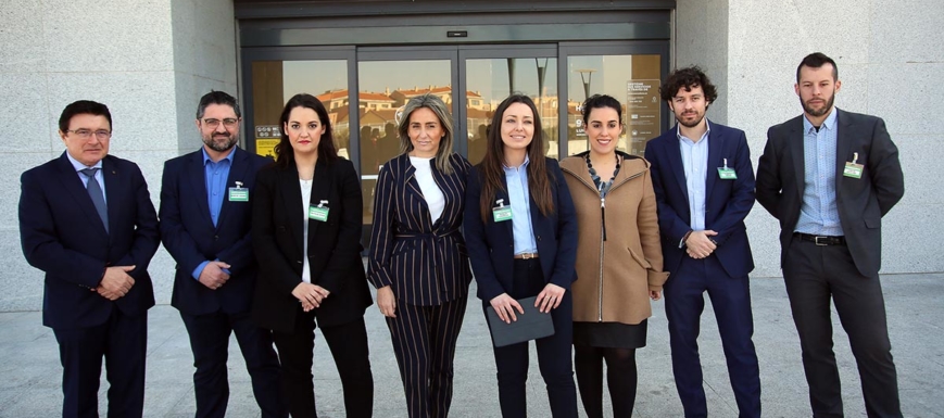 La alcaldesa, durante su visita a la nueva Mercadona en Toledo
