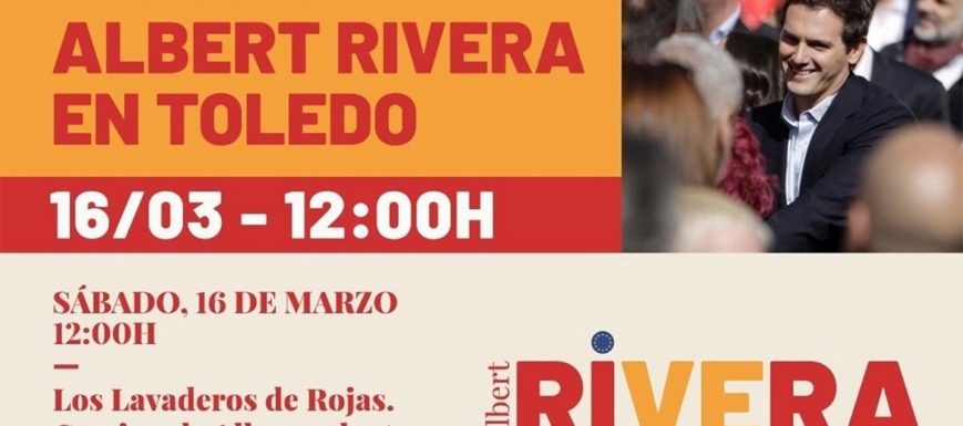Albert Rivera estará este sábado en Toledo