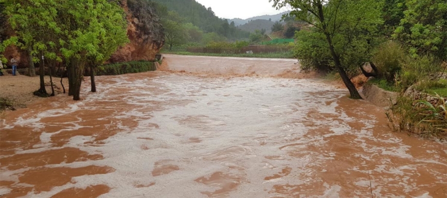 El desbordamiento del río Mundo (Albacete), ejemplo de las lluvias intensas de estos días