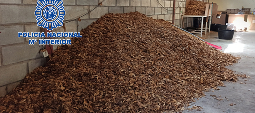 La Policía intervino miles de kilos de picaduras de tabaco en Ciudad Real